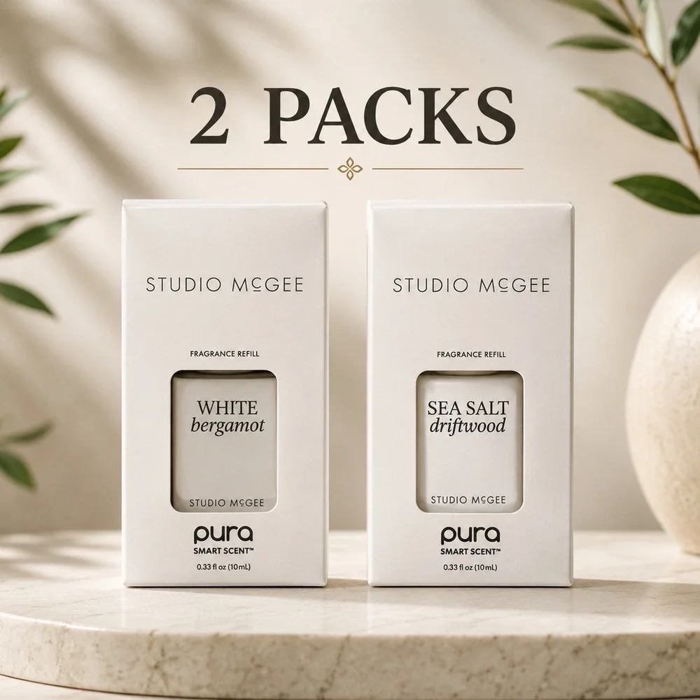 Pura Studio McGee Fragrance Refills 2 Pack White Bergamot & Sea Salt 10mL